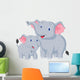 Mother and Baby Elephant Wall Decal