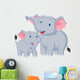 Mother and Baby Elephant Wall Decal