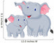 Mother and Baby Elephant Wall Decal