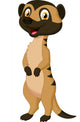 Cute meerkat cartoon Wall Decal