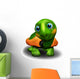 Green Turtle Baby 3D Wall Decal