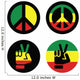 Rasta peace, hand gesture vector icons set 