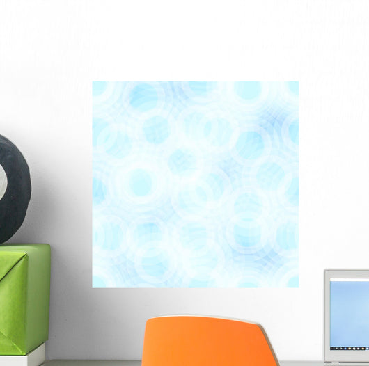 Blue and White Abstract Wall Decal