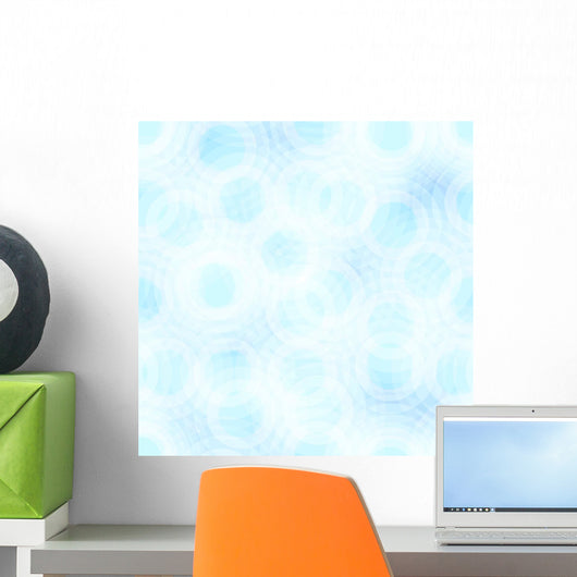 Blue and White Abstract Wall Decal