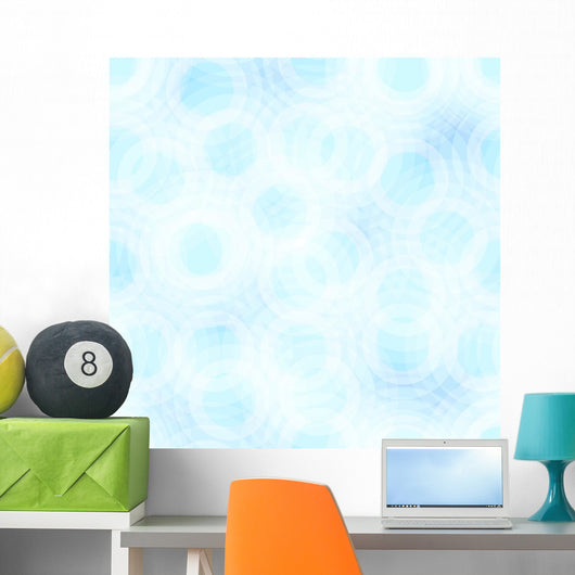 Blue and White Abstract Wall Decal