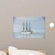 Tall ship on blue water horizontal 