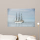 Tall ship on blue water horizontal 
