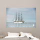 Tall ship on blue water horizontal 