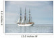Tall ship on blue water horizontal 