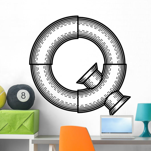 Steampunk Font Wall Decal Design 1