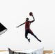 african man basketball player jumping dunking silhouette Wall Decal