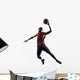 african man basketball player jumping dunking silhouette Wall Decal