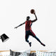 african man basketball player jumping dunking silhouette Wall Decal