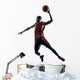 african man basketball player jumping dunking silhouette Wall Decal