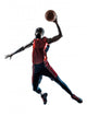 african man basketball player jumping dunking silhouette Wall Decal