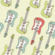 Guitar Seamless Pattern Wall Decal