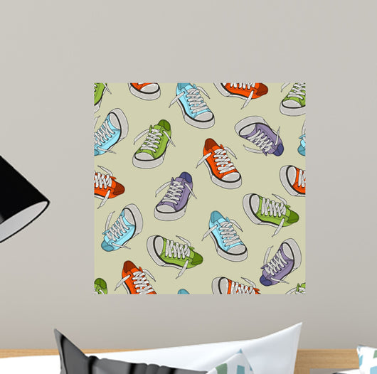 Sneakers Seamless Pattern Wall Decal