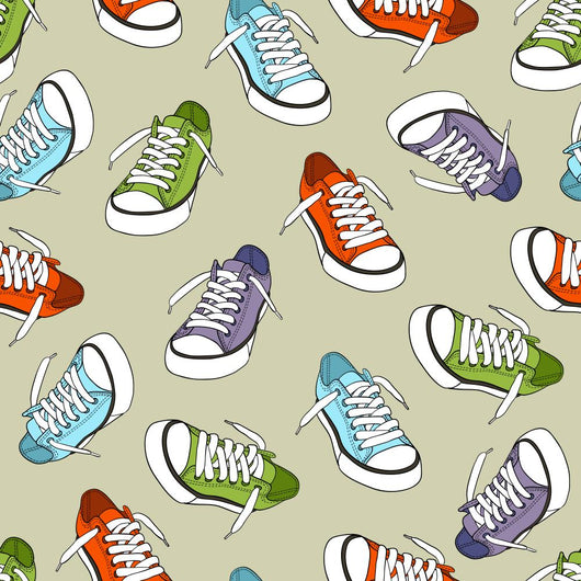 Sneakers Seamless Pattern Wall Decal