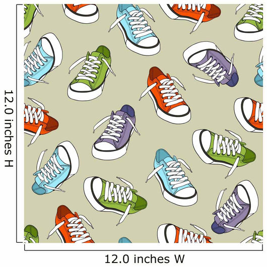 Sneakers Seamless Pattern Wall Decal