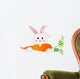 Bunny Eating Carrot Wall Decal