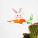 Bunny Eating Carrot Wall Decal
