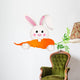 Bunny Eating Carrot Wall Decal