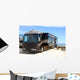 Motorhome camping on beach Wall Mural