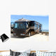 Motorhome camping on beach Wall Mural