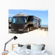 Motorhome camping on beach Wall Mural