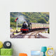 A steam train approaching the station Wall Mural