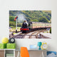 A steam train approaching the station Wall Mural