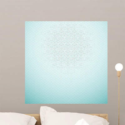 Zigzag Seamless Pattern Vector Wall Decal shown on a wall