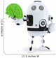 Robot holding green brain. Technology concept Wall Decal