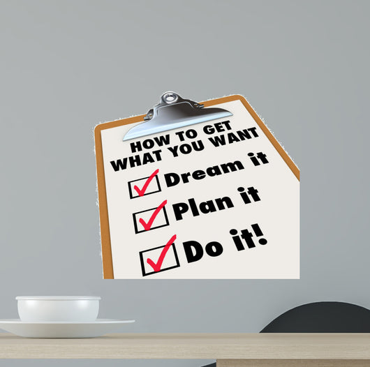 How to Get What You Want Clipboard Checklist Dream Plan Do It 