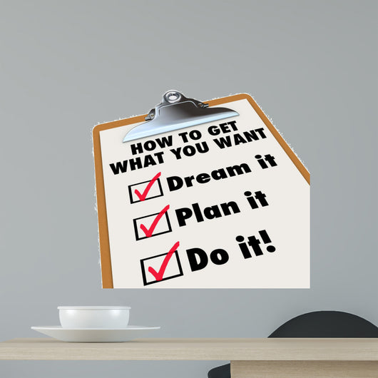 How to Get What You Want Clipboard Checklist Dream Plan Do It 
