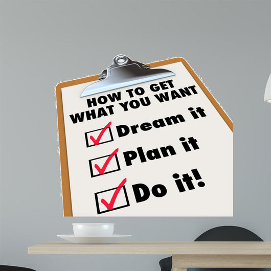 How to Get What You Want Clipboard Checklist Dream Plan Do It 