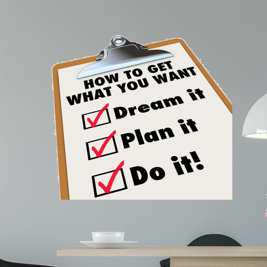 How to Get What You Want Clipboard Checklist Dream Plan Do It 