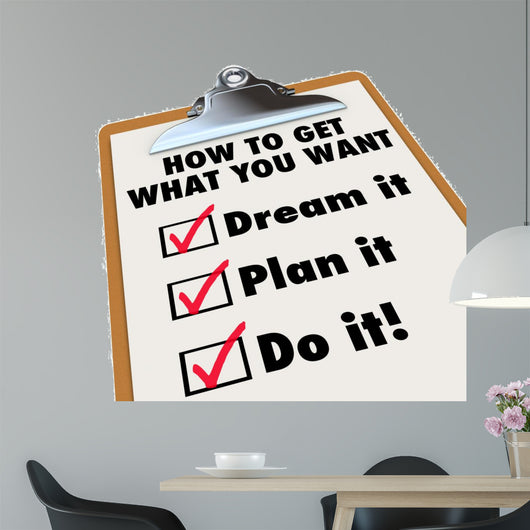 How to Get What You Want Clipboard Checklist Dream Plan Do It 