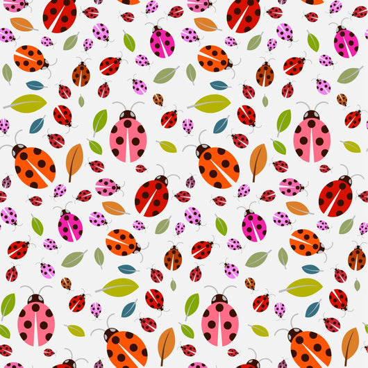 Seamless Pattern with Ladybirds Wall Decal