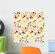 Mushroom Seamless Pattern Wall Decal