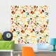 Mushroom Seamless Pattern Wall Decal