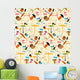 Mushroom Seamless Pattern Wall Decal