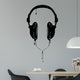 Painted Headphones Wall Decal