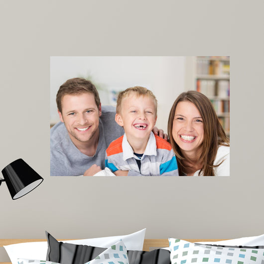 sweet little boy with his parents 