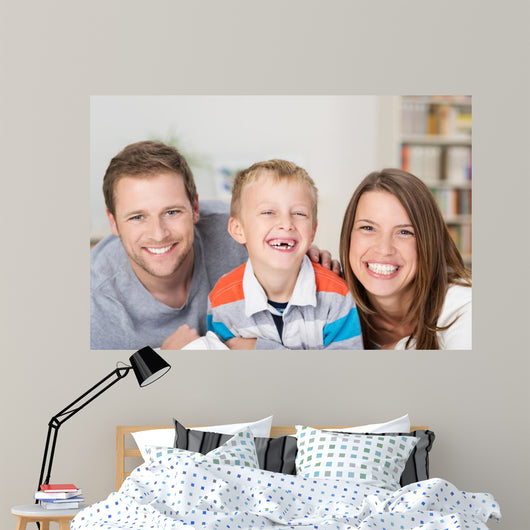 sweet little boy with his parents 
