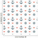 Seamless Nautical Pattern with Wall Decal
