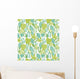 Seamless Bright Leaves Pattern Wall Decal Design 2