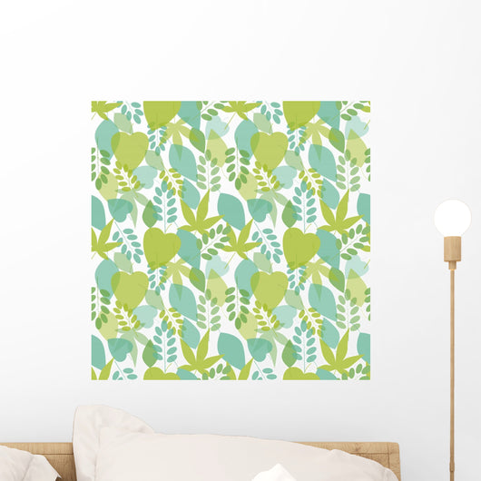 Seamless Bright Leaves Pattern Wall Decal Design 2