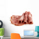Cured Meat Isolated on White Background Wall Decal