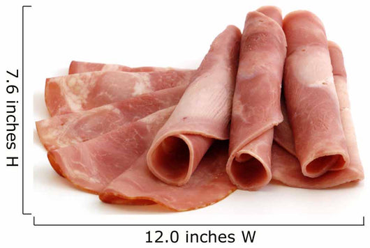 Cured Meat Isolated on White Background Wall Decal